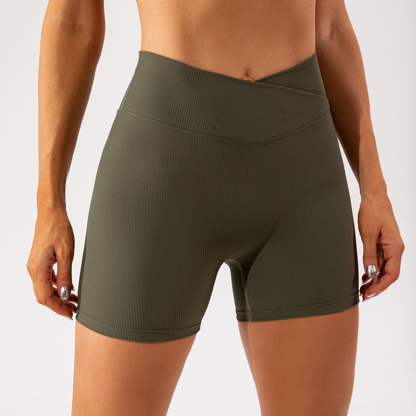 CROSS HIGH WAIST SHORTS