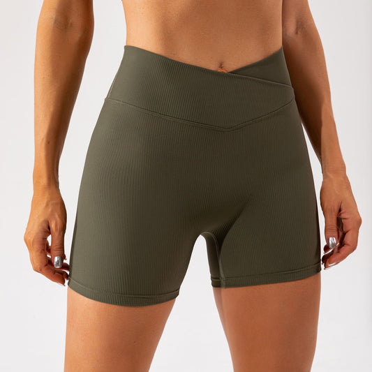 CROSS HIGH WAIST SHORTS