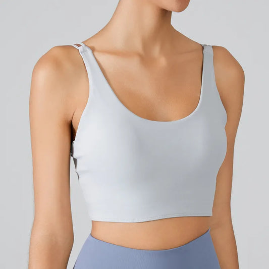 BACKLESS STRAPPY PADDED SPORTS BRA