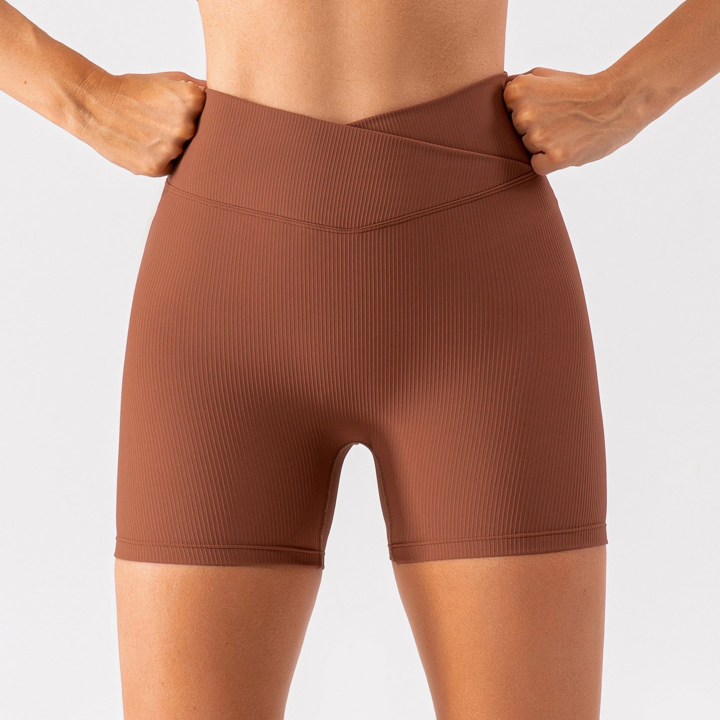 CROSS HIGH WAIST SHORTS