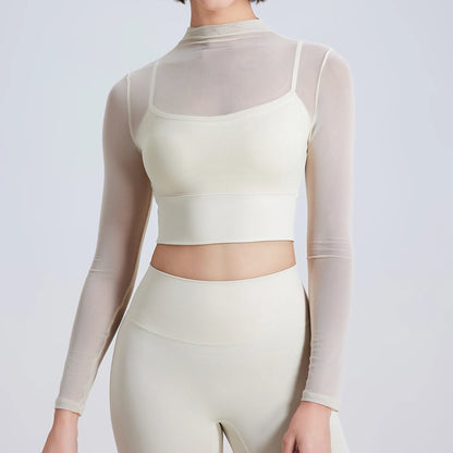 LONG SLEEVES WITH CHEST PAD MESH TOP